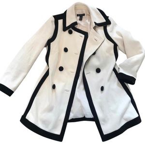 3/4 length INC International A-Line Cream coat